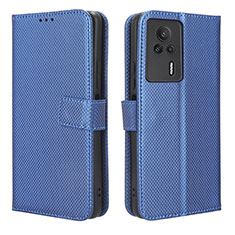 Funda de Cuero Cartera con Soporte Carcasa BY1 para Xiaomi Redmi K60E 5G Azul