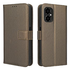 Funda de Cuero Cartera con Soporte Carcasa BY1 para Xiaomi Redmi Note 11R 5G Marron