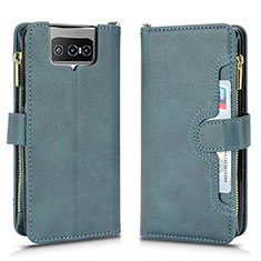 Funda de Cuero Cartera con Soporte Carcasa BY2 para Asus ZenFone 8 Flip ZS672KS Verde