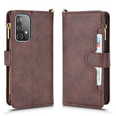 Funda de Cuero Cartera con Soporte Carcasa BY2 para Samsung Galaxy A52 5G Marron