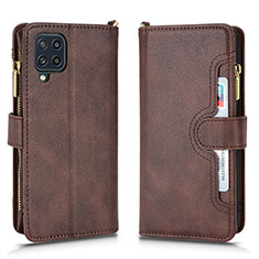 Funda de Cuero Cartera con Soporte Carcasa BY2 para Samsung Galaxy F22 4G Marron