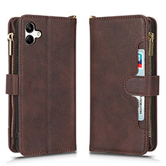 Funda de Cuero Cartera con Soporte Carcasa BY2 para Samsung Galaxy M04 Marron