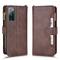 Funda de Cuero Cartera con Soporte Carcasa BY2 para Samsung Galaxy S20 FE (2022) 5G Marron