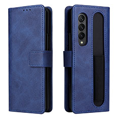 Funda de Cuero Cartera con Soporte Carcasa BY2 para Samsung Galaxy Z Fold4 5G Azul