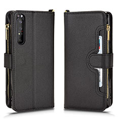 Funda de Cuero Cartera con Soporte Carcasa BY2 para Sony Xperia 1 II Negro