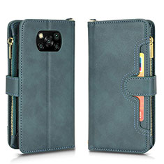 Funda de Cuero Cartera con Soporte Carcasa BY2 para Xiaomi Poco X3 Pro Verde