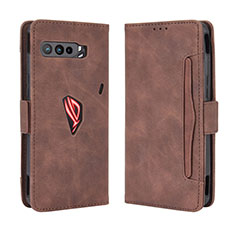 Funda de Cuero Cartera con Soporte Carcasa BY3 para Asus ROG Phone 3 Marron