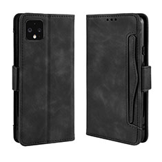 Funda de Cuero Cartera con Soporte Carcasa BY3 para Google Pixel 4 Negro