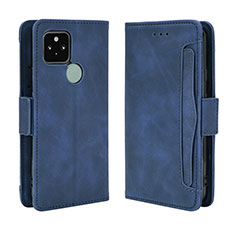 Funda de Cuero Cartera con Soporte Carcasa BY3 para Google Pixel 5 Azul