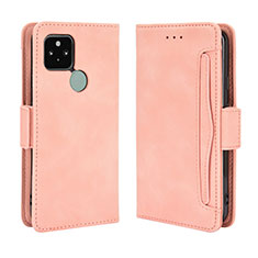 Funda de Cuero Cartera con Soporte Carcasa BY3 para Google Pixel 5 Rosa