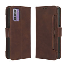 Funda de Cuero Cartera con Soporte Carcasa BY3 para Nokia C300 Marron