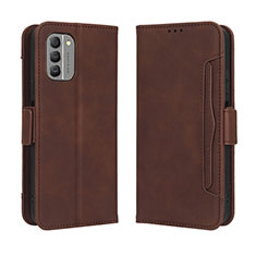 Funda de Cuero Cartera con Soporte Carcasa BY3 para Nokia G400 5G Marron