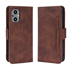 Funda de Cuero Cartera con Soporte Carcasa BY3 para Oppo F21s Pro 5G Marron