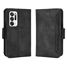 Funda de Cuero Cartera con Soporte Carcasa BY3 para Oppo Find N 5G Negro