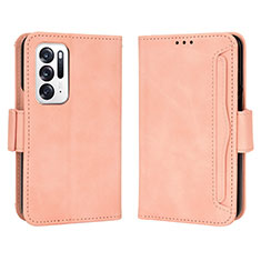 Funda de Cuero Cartera con Soporte Carcasa BY3 para Oppo Find N 5G Rosa