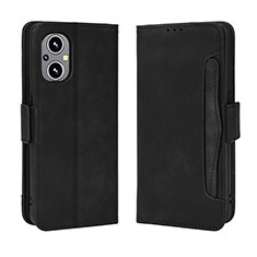 Funda de Cuero Cartera con Soporte Carcasa BY3 para Oppo Reno8 Z 5G Negro