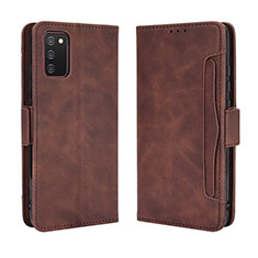 Funda de Cuero Cartera con Soporte Carcasa BY3 para Samsung Galaxy A03s Marron