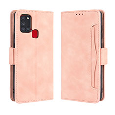 Funda de Cuero Cartera con Soporte Carcasa BY3 para Samsung Galaxy A21s Rosa