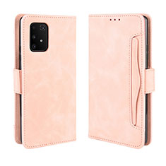 Funda de Cuero Cartera con Soporte Carcasa BY3 para Samsung Galaxy A91 Rosa