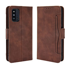 Funda de Cuero Cartera con Soporte Carcasa BY3 para Samsung Galaxy F52 5G Marron