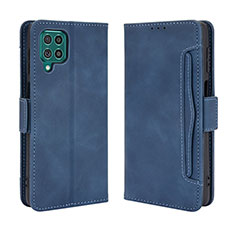 Funda de Cuero Cartera con Soporte Carcasa BY3 para Samsung Galaxy F62 5G Azul