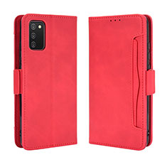Funda de Cuero Cartera con Soporte Carcasa BY3 para Samsung Galaxy M02s Rojo