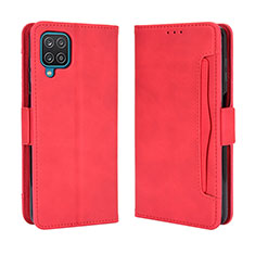 Funda de Cuero Cartera con Soporte Carcasa BY3 para Samsung Galaxy M32 4G Rojo