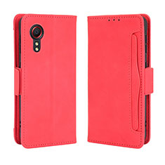 Funda de Cuero Cartera con Soporte Carcasa BY3 para Samsung Galaxy XCover 5 SM-G525F Rojo