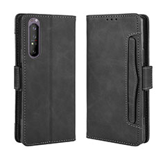 Funda de Cuero Cartera con Soporte Carcasa BY3 para Sony Xperia 5 II Negro