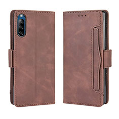 Funda de Cuero Cartera con Soporte Carcasa BY3 para Sony Xperia L4 Marron