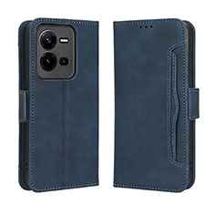 Funda de Cuero Cartera con Soporte Carcasa BY3 para Vivo V25 5G Azul