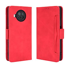 Funda de Cuero Cartera con Soporte Carcasa BY3 para Xiaomi Mi 10i 5G Rojo