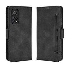 Funda de Cuero Cartera con Soporte Carcasa BY3 para Xiaomi Mi 10T Pro 5G Negro