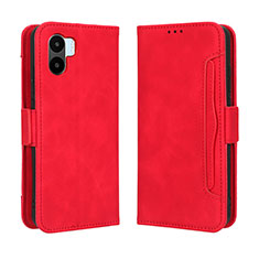 Funda de Cuero Cartera con Soporte Carcasa BY3 para Xiaomi Poco C50 Rojo