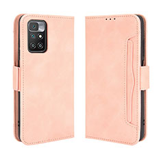 Funda de Cuero Cartera con Soporte Carcasa BY3 para Xiaomi Redmi 10 4G Rosa