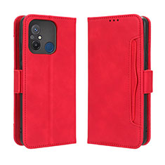 Funda de Cuero Cartera con Soporte Carcasa BY3 para Xiaomi Redmi 12C 4G Rojo