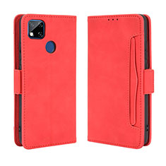 Funda de Cuero Cartera con Soporte Carcasa BY3 para Xiaomi Redmi 9C Rojo