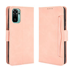 Funda de Cuero Cartera con Soporte Carcasa BY3 para Xiaomi Redmi Note 10 4G Rosa