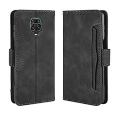 Funda de Cuero Cartera con Soporte Carcasa BY3 para Xiaomi Redmi Note 9 Pro Negro