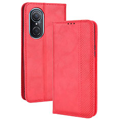 Funda de Cuero Cartera con Soporte Carcasa BY4 para Huawei Honor 50 SE 5G Rojo