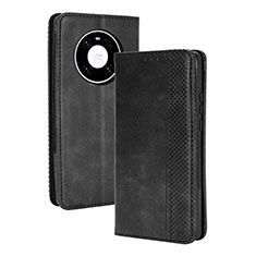 Funda de Cuero Cartera con Soporte Carcasa BY4 para Huawei Mate 40 Negro