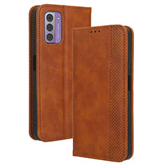 Funda de Cuero Cartera con Soporte Carcasa BY4 para Nokia C300 Marron