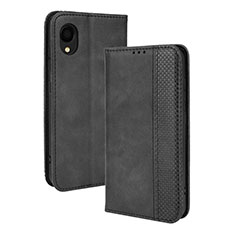 Funda de Cuero Cartera con Soporte Carcasa BY4 para Samsung Galaxy A22 5G SC-56B Negro