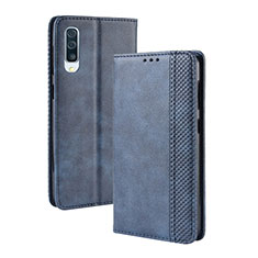 Funda de Cuero Cartera con Soporte Carcasa BY4 para Samsung Galaxy A50S Azul