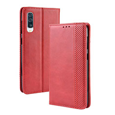 Funda de Cuero Cartera con Soporte Carcasa BY4 para Samsung Galaxy A50S Rojo