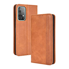 Funda de Cuero Cartera con Soporte Carcasa BY4 para Samsung Galaxy A52 5G Marron