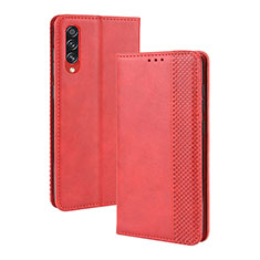 Funda de Cuero Cartera con Soporte Carcasa BY4 para Samsung Galaxy A90 5G Rojo