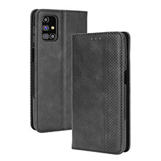 Funda de Cuero Cartera con Soporte Carcasa BY4 para Samsung Galaxy M31s Negro