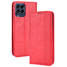 Funda de Cuero Cartera con Soporte Carcasa BY4 para Samsung Galaxy M33 5G Rojo