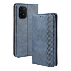 Funda de Cuero Cartera con Soporte Carcasa BY4 para Samsung Galaxy M80S Azul